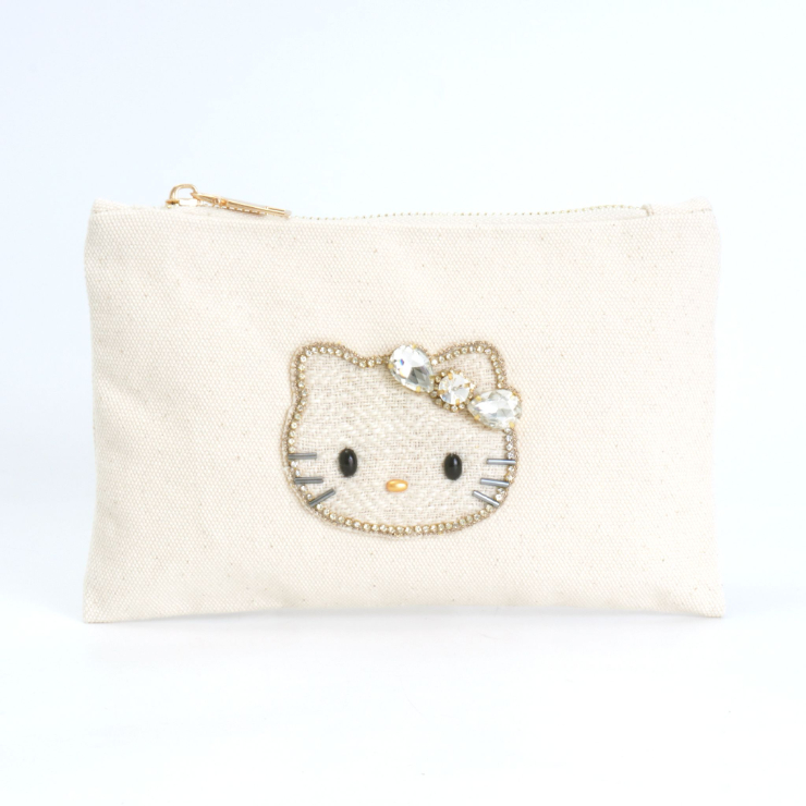 HelloKitty ﾋﾞｰｽﾞ刺繍ﾓﾁｰﾌ ｷｬﾝﾊﾞｽﾎﾟｰﾁ (L) mk24017 (上代: 3800円)