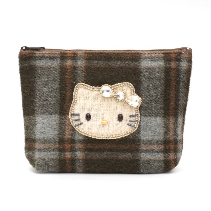 HelloKitty ﾁｪｯｸ柄ﾎﾟｰﾁ mk25051 (上代: 4700円)