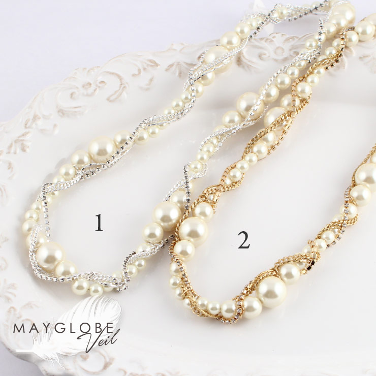 【SALE30％off】MAYGLOBE Veil Necklace mn15033 （上代: 3850円）