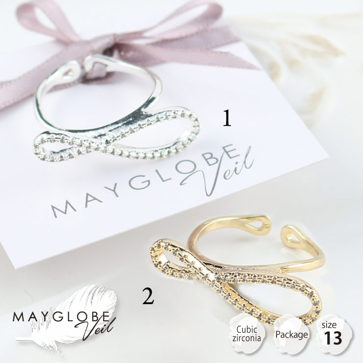 【SALE30％off】MAYGLOBE Veil Ring mr17580 （上代: 1400円）