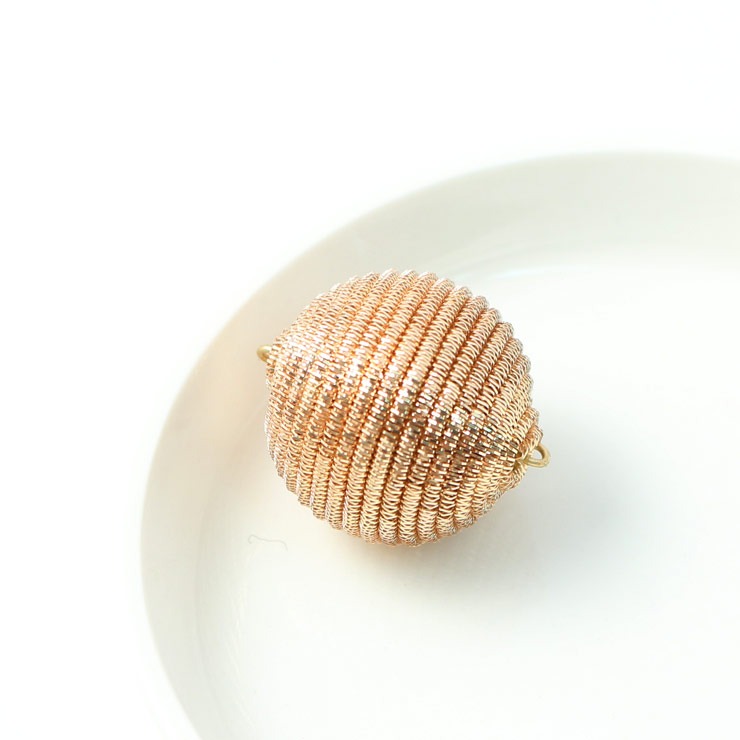 MAYGLOBE beads&craft Code wrapping ball Round 26mm 1pcs Gold xw01028-001 （上代: 620円）