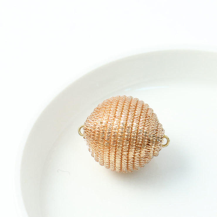 MAYGLOBE beads&craft Code wrapping ball Round 22mm 1pcs Gold xw01029-001 （上代: 590円）