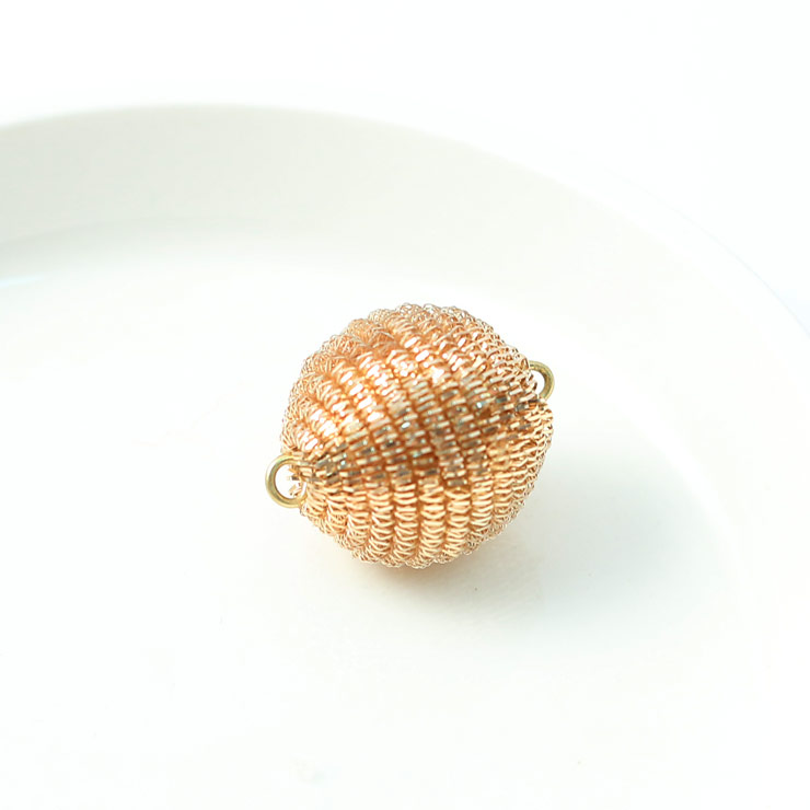 MAYGLOBE beads&craft Code wrapping ball Round 18mm 1pcs Gold xw01030-001 （上代: 560円）