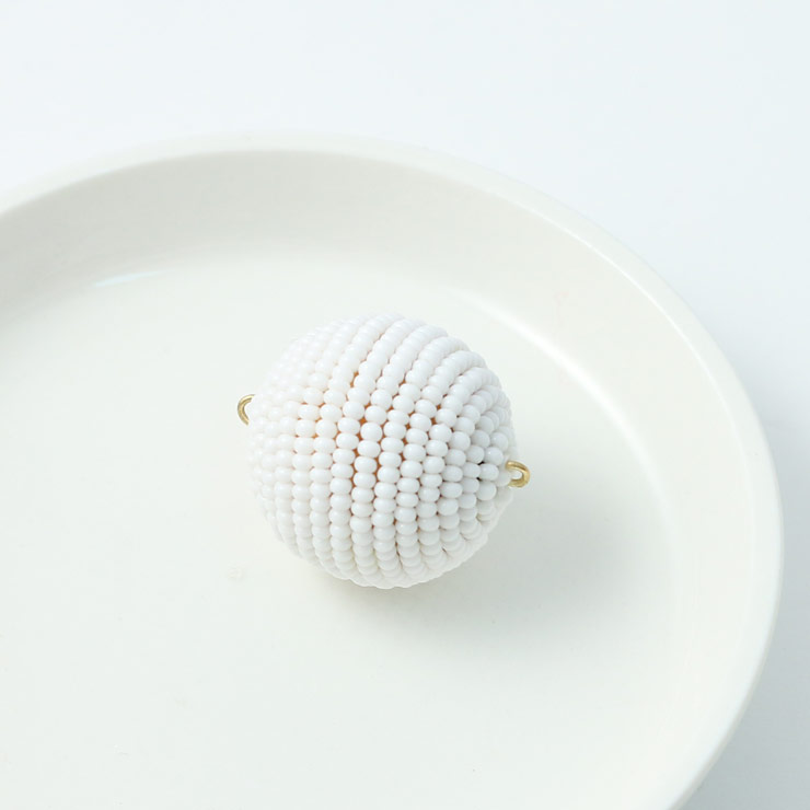 MAYGLOBE beads&craft Beads wrapping ball Round 26mm 1pcs White xw01088-001 （上代: 920円）