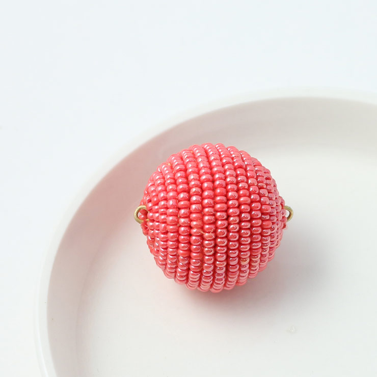 MAYGLOBE beads&craft Beads wrapping ball Round 26mm 1pcs Red xw01089-001 （上代: 920円）