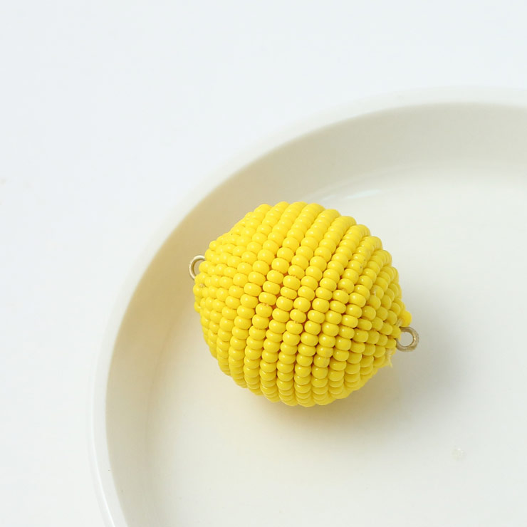 MAYGLOBE beads&craft Beads wrapping ball Round 26mm 1pcs Yellow xw01091-001 （上代: 920円）