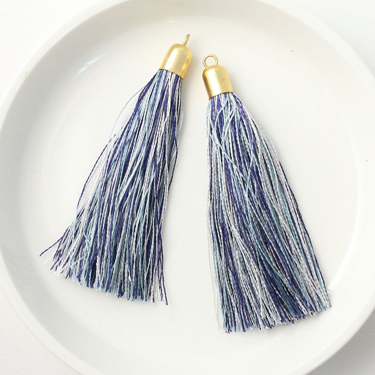 MAYGLOBE beads&craft Silk tassel 10×60mm 2pcs MintBlue yf01574-002 （上代: 540円）