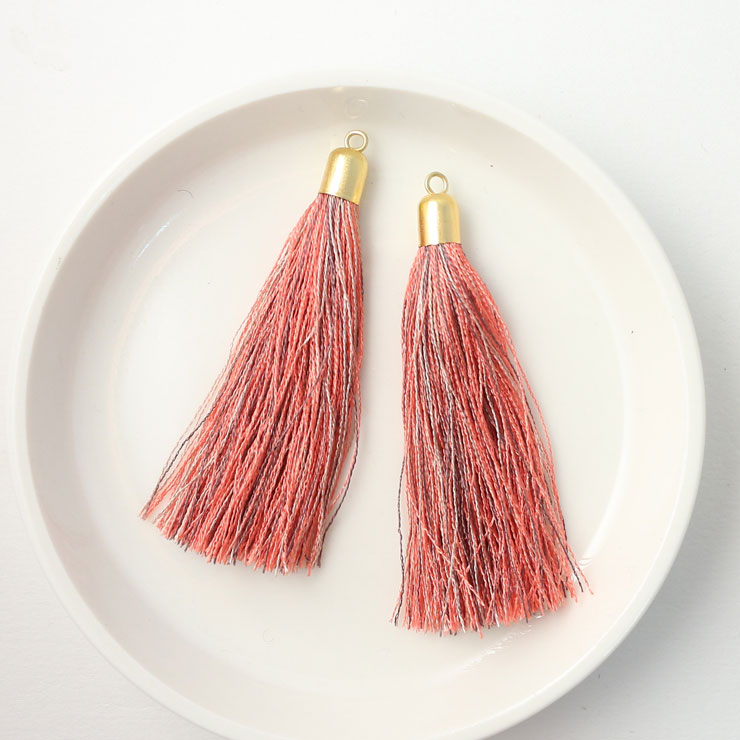 MAYGLOBE beads&craft Silk tassel 10×60mm 2pcs SalmonPink yf01576-002 （上代: 540円）