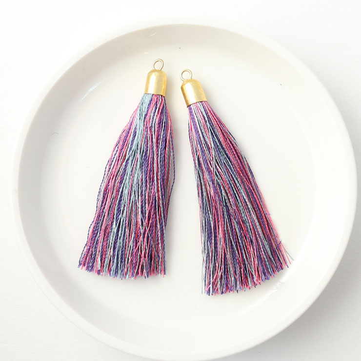 MAYGLOBE beads&craft Silk tassel 10×60mm 2pcs PinkMint yf01577-002 （上代: 540円）